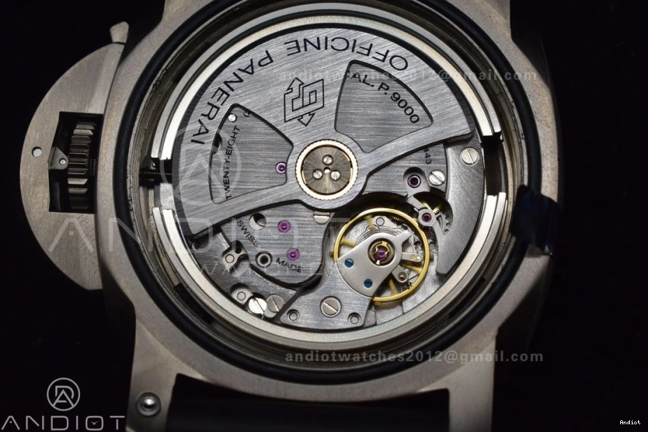 Black on Rubber Clone O 1:1 VSF V2 Edition P.9000 Super PAM389 Strap Best 1128